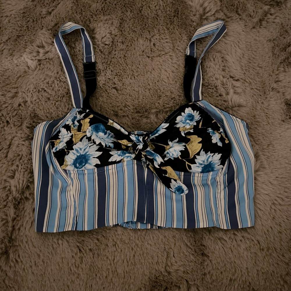 Intimately Free People Multi Pattern Bralette Top - image 1